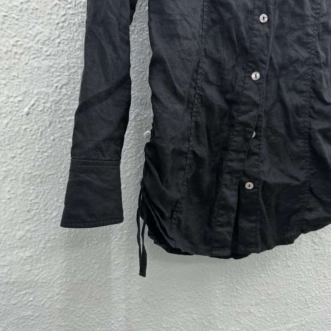 Edge line 00’s vkei shirring shirts 상품이미지5
