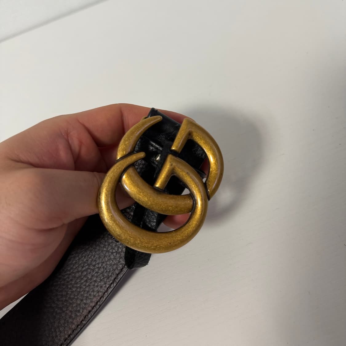 구찌 더블G 버클 레더 가죽 벨트 상품이미지3