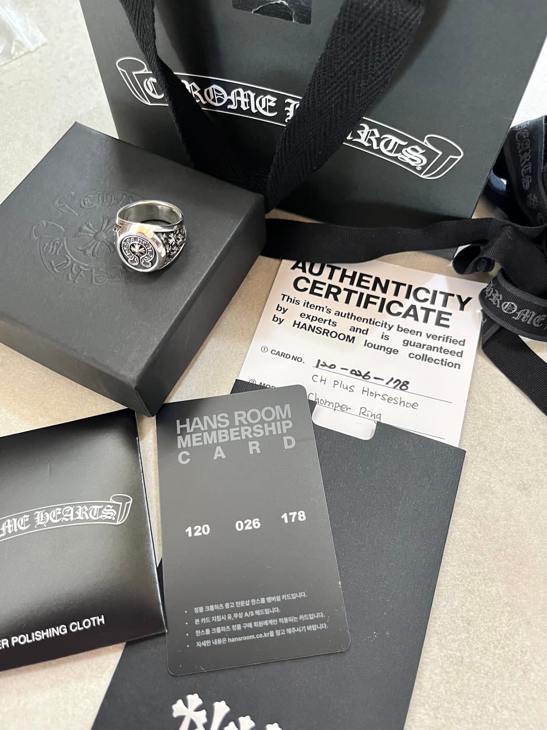 크롬하츠 챔피온 홀스슈링 18호(us8.5) 상품이미지1