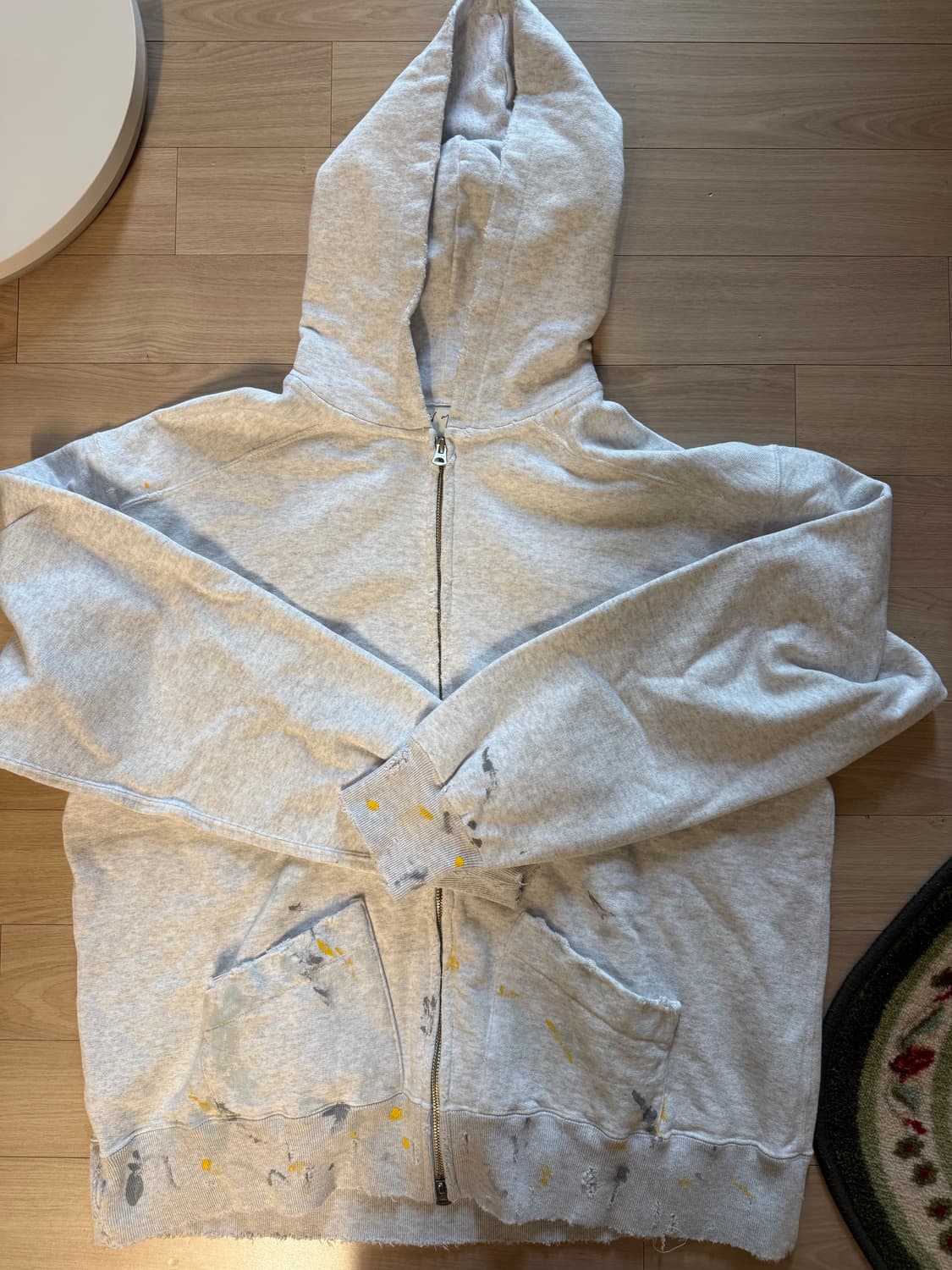 안셀름x에크루 크래시 집 후드 헤더 화이트 상품이미지1