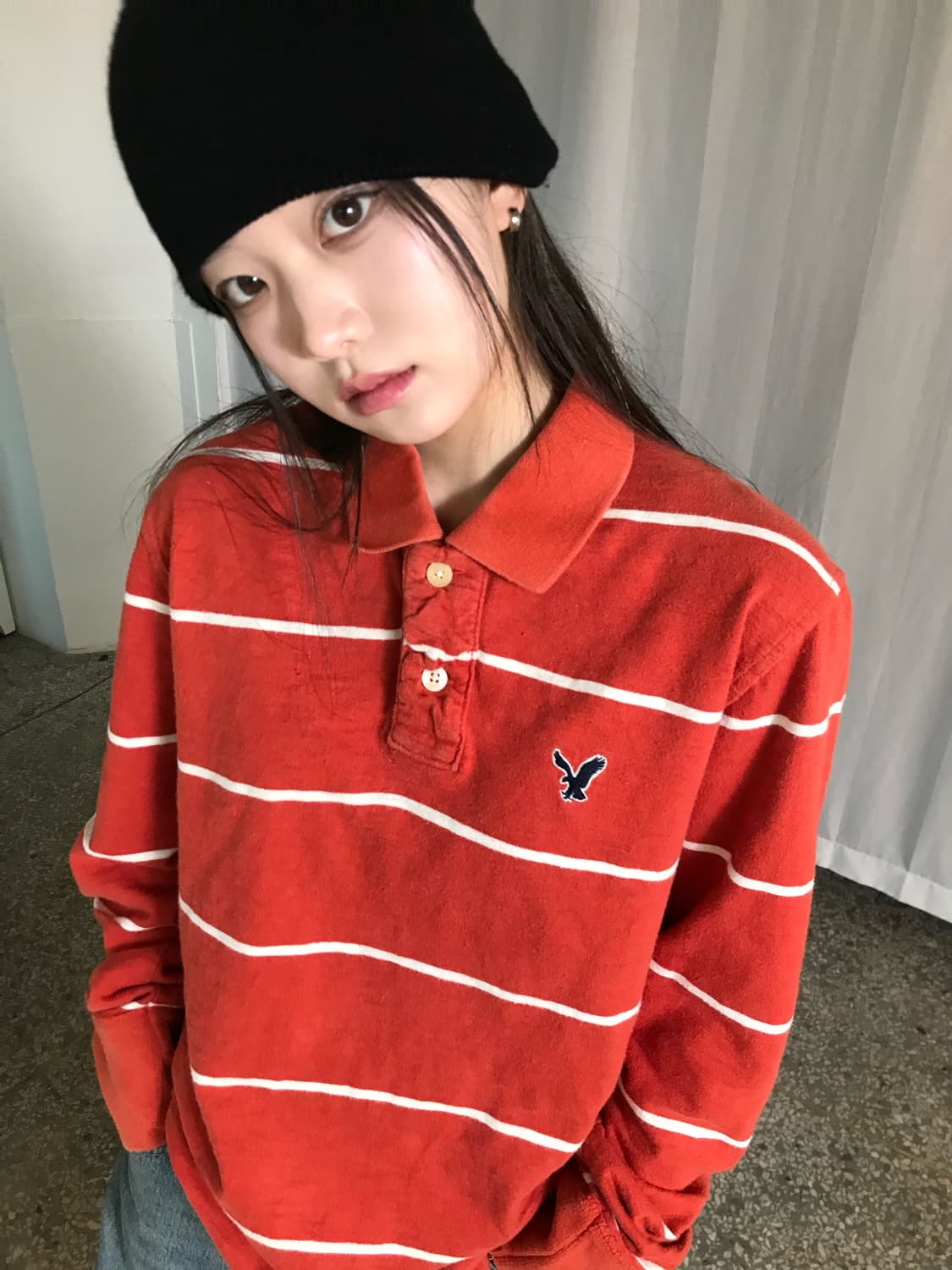 오렌지 스트라이프 티셔츠 상품이미지3