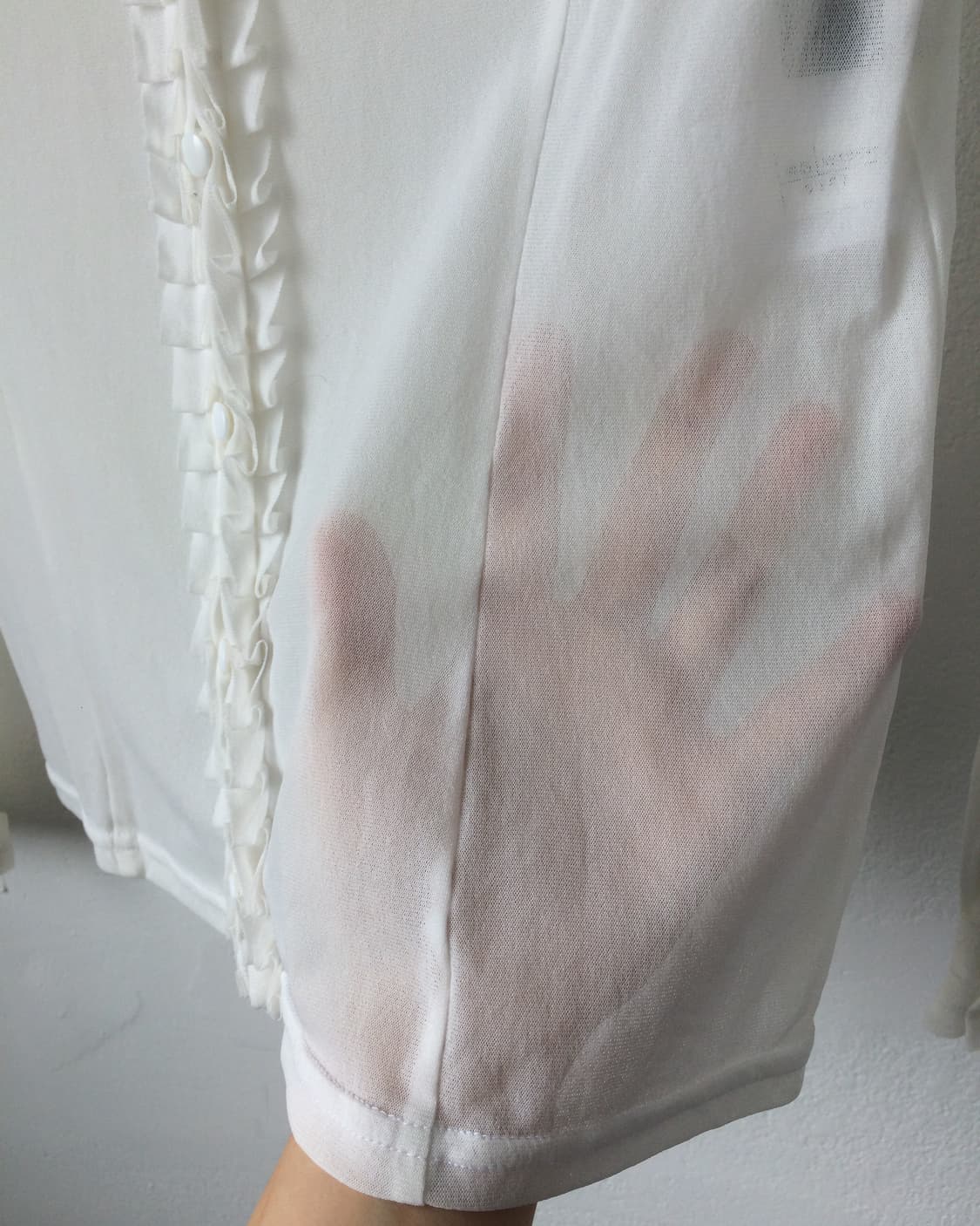 Pleats trimming mesh cardigan 상품이미지5