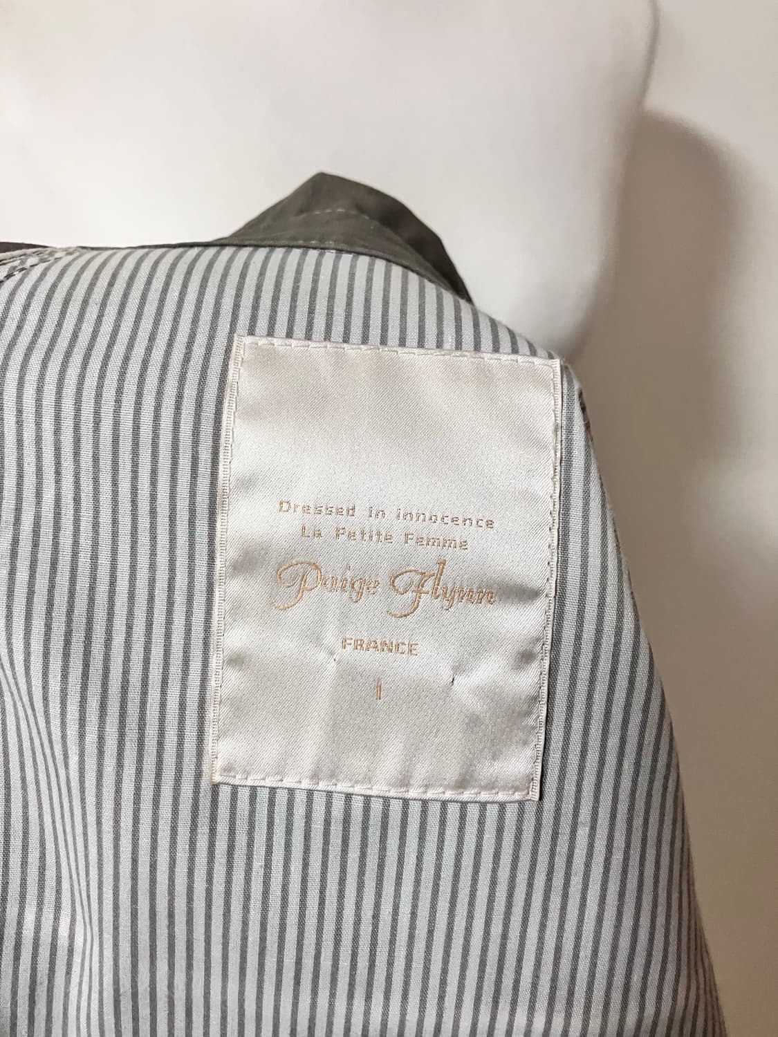 페이지플린 카키색 숏트렌치코트 면100% 상품이미지6