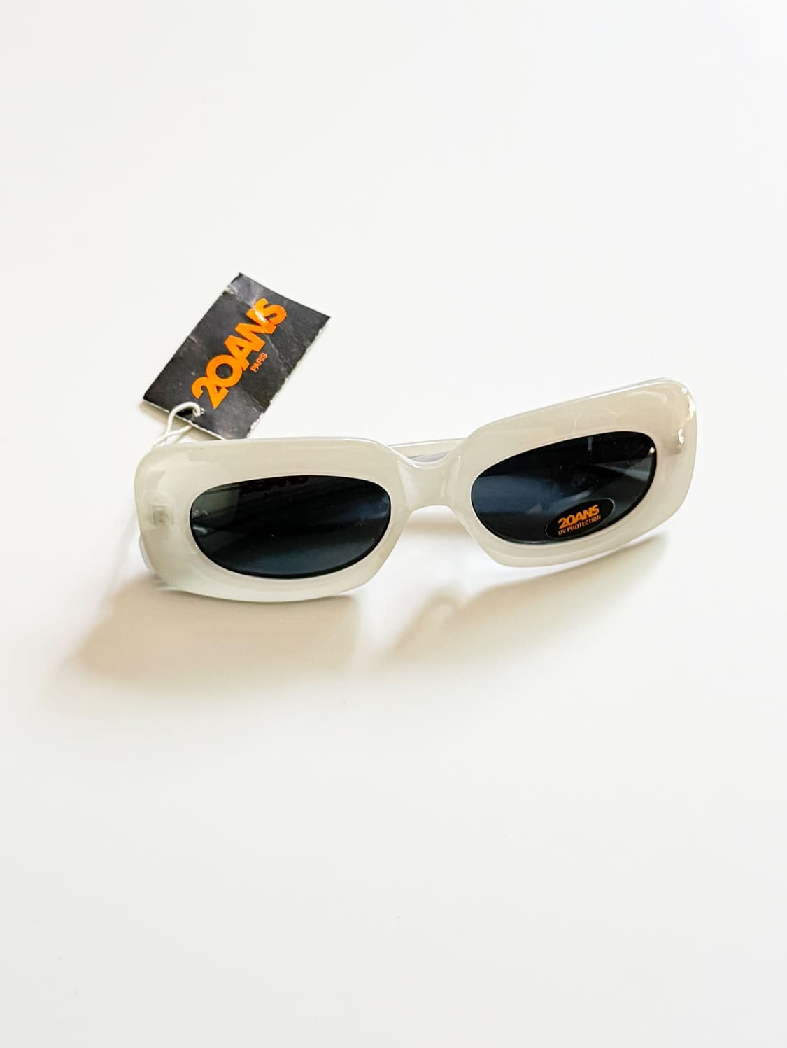 90s 일본제 20ANS 클리어 볼드 스퀘어 빈티지 선글라스 상품이미지1