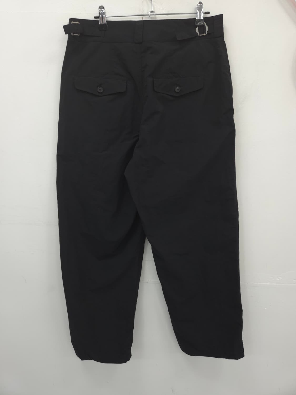 1사이즈 [새상품]노드 아카이브X인세인개러지  와이드 나일론 팬츠 블랙 상품이미지5