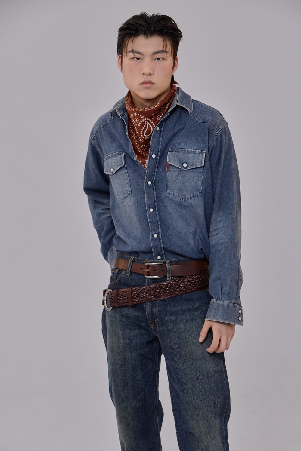 가죽 레이어드 벨트 상품이미지4