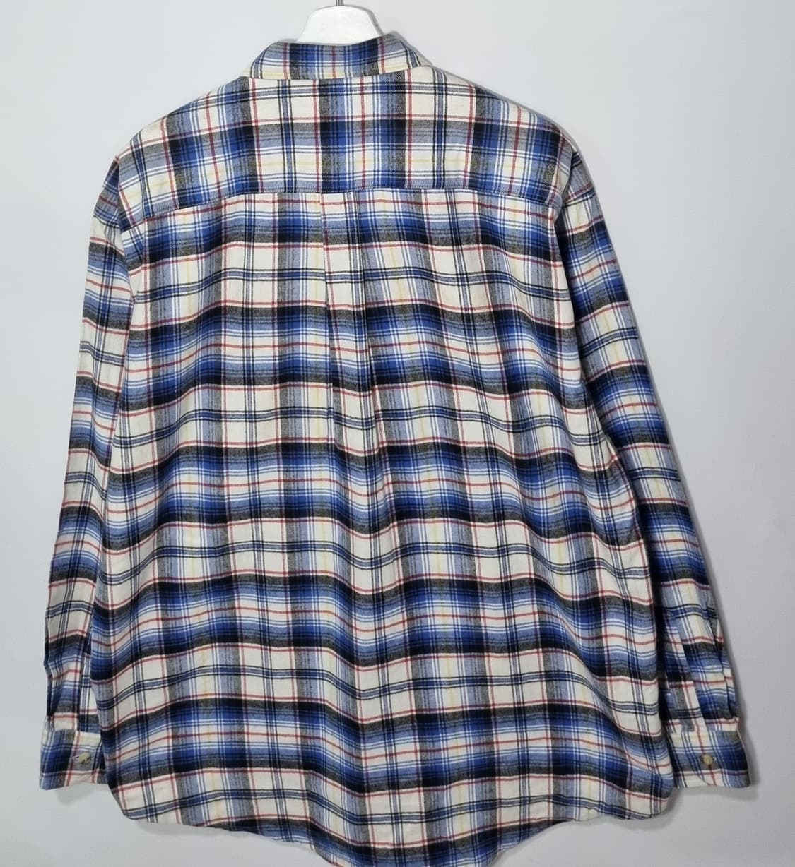 오버핏 XL ) 팀버랜드 빈티지 블루 겨울 체크셔츠 남방 상품이미지2