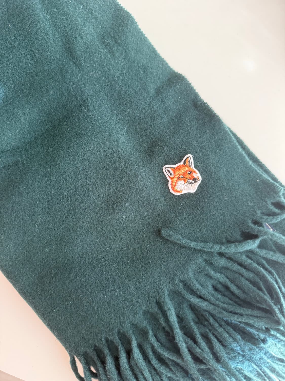 메종키츠네 울 머플러 다크 그린 상품이미지1