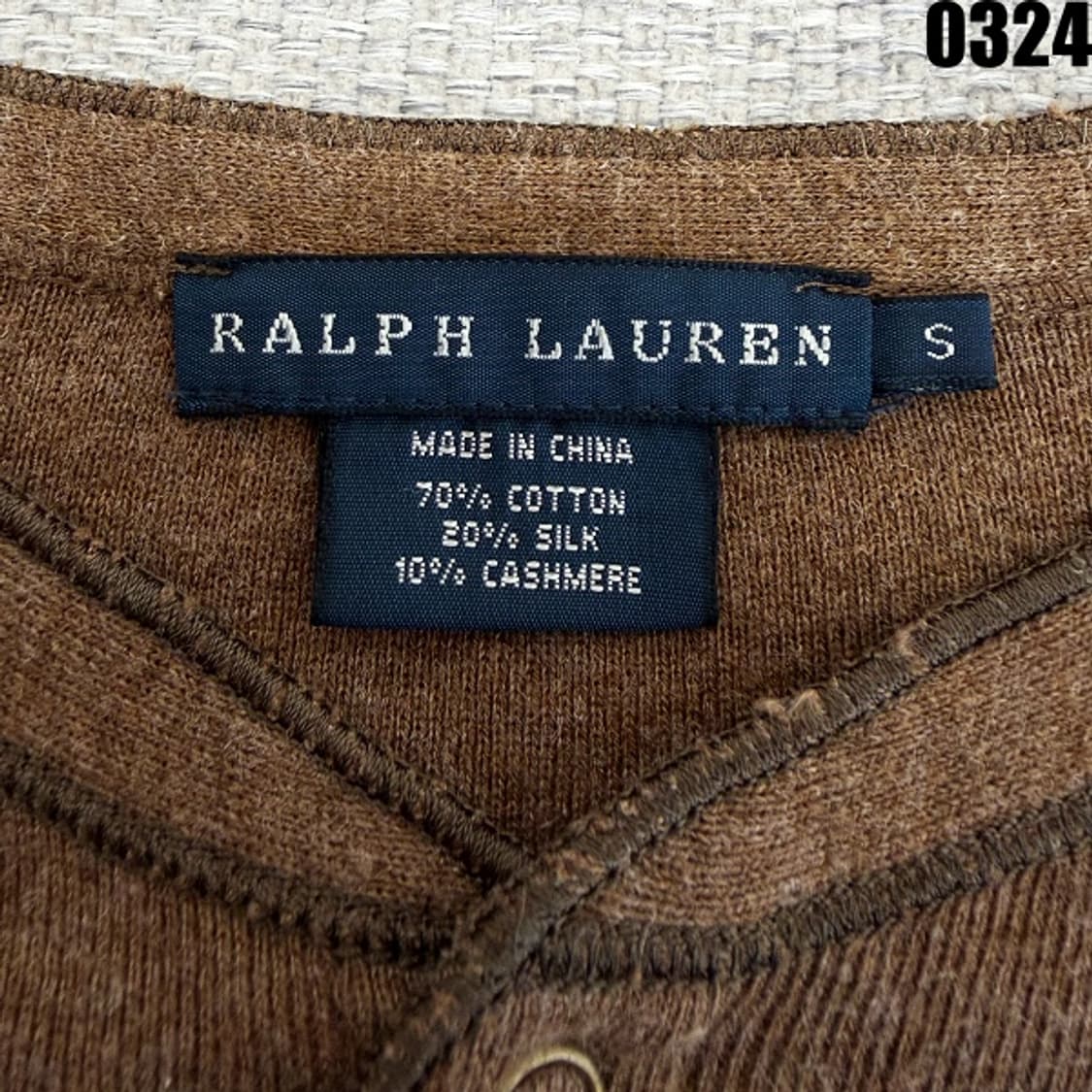 폴로 랄프로렌 브라운 컬러 버튼 니트 가디건 S 0324 상품이미지4