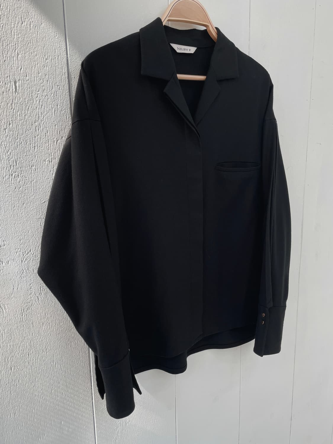 닐바이피(NILBY P) 미니멀 오픈 칼라 셔츠 자켓 상품이미지7