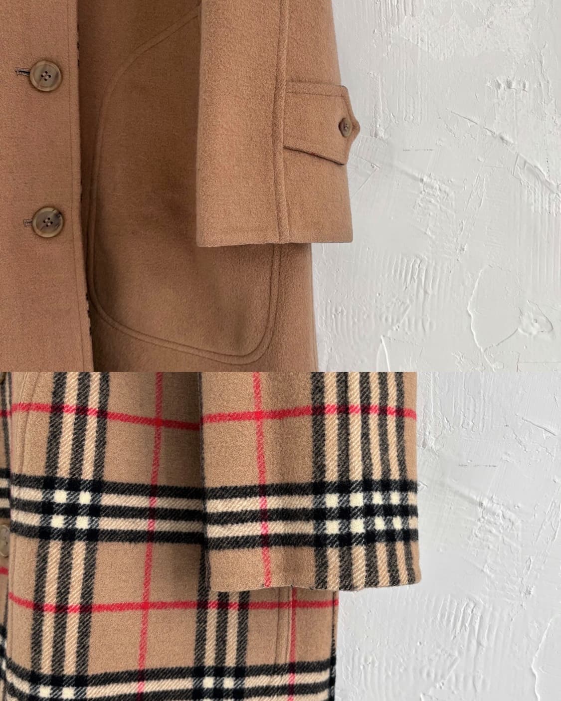 Burberry 버버리 리버시블 체크 울 코트 상품이미지8