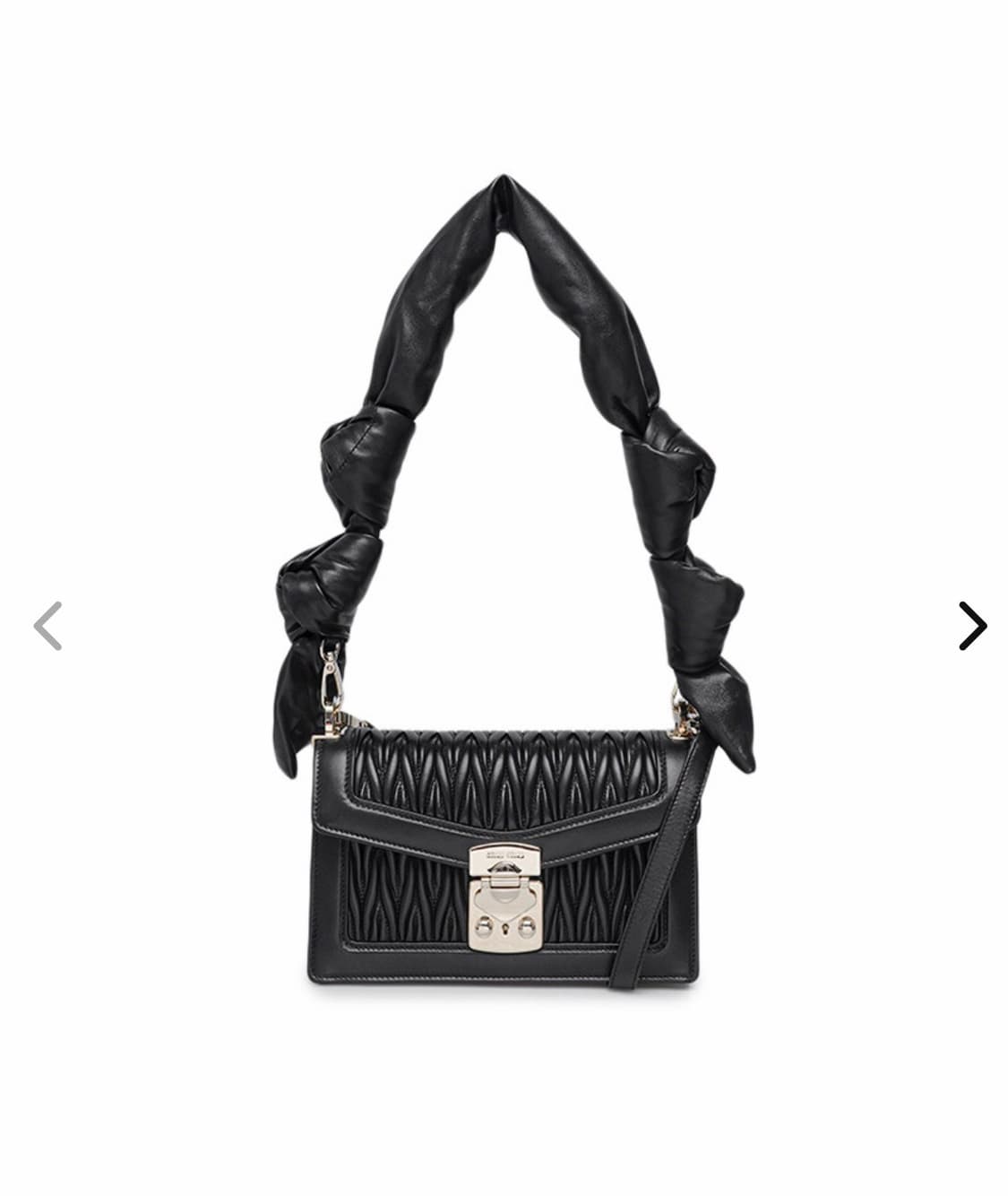 미우미우 컨피덴셜 마테라쎄 패딩 스트랩 상품이미지1