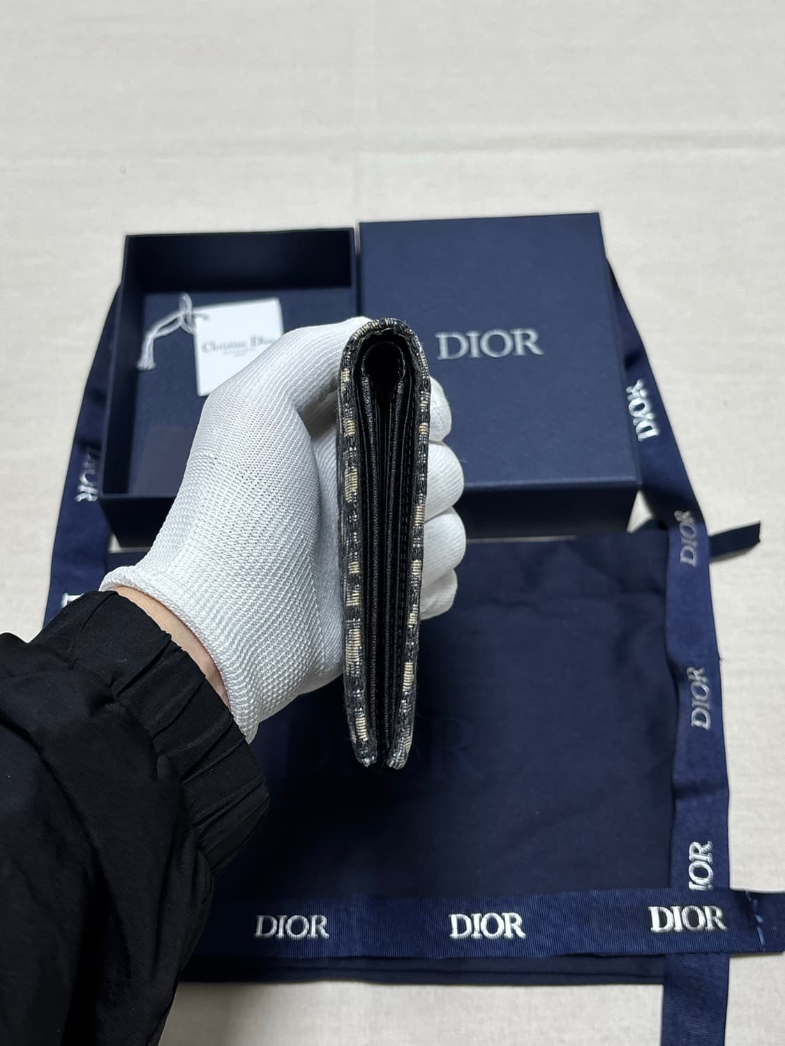 디올 오블리크 자카드 남성 반지갑 [os] 상품이미지3