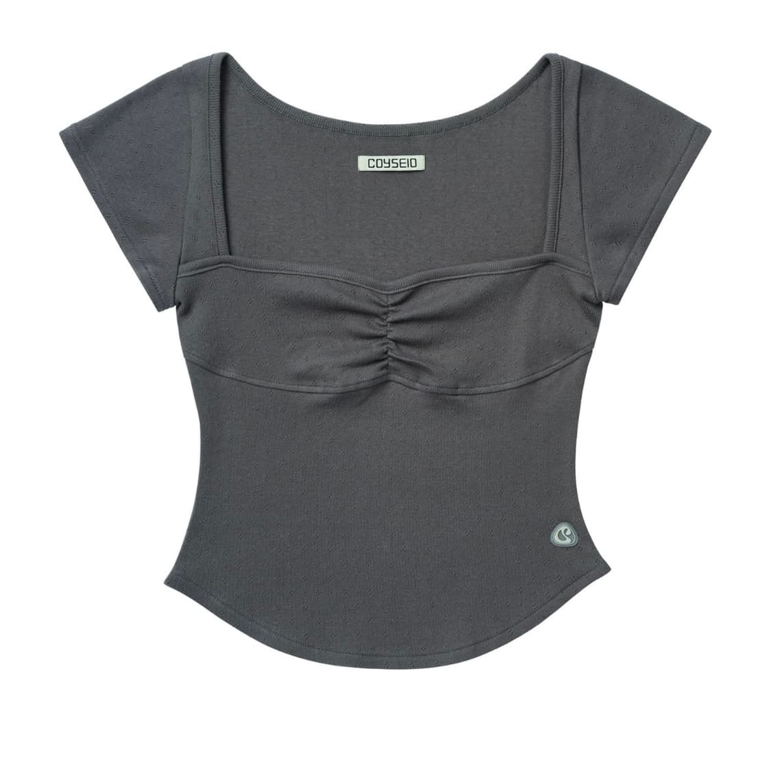 코이세이오 펀칭 셔링 탑 차콜 상품이미지1