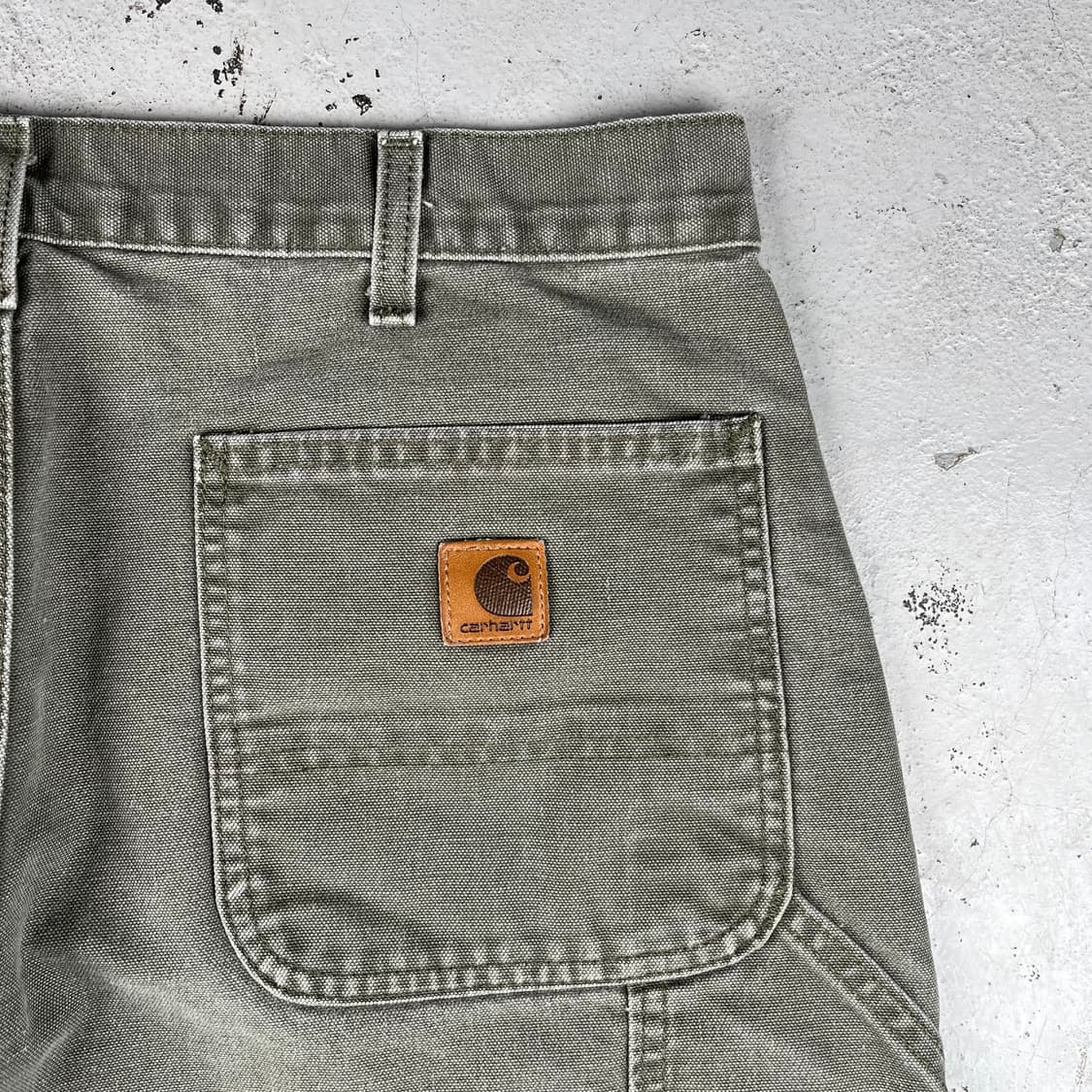 빈티지 칼하트 모스그린 싱글니 카펜터 팬츠 B11MOS 상품이미지5