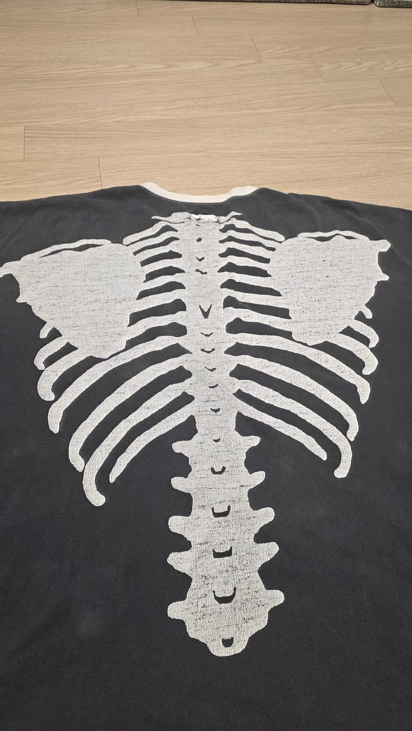 캐피탈 kapital 본 투톤 빅 포켓 티셔츠 키나리 블랙 상품이미지8