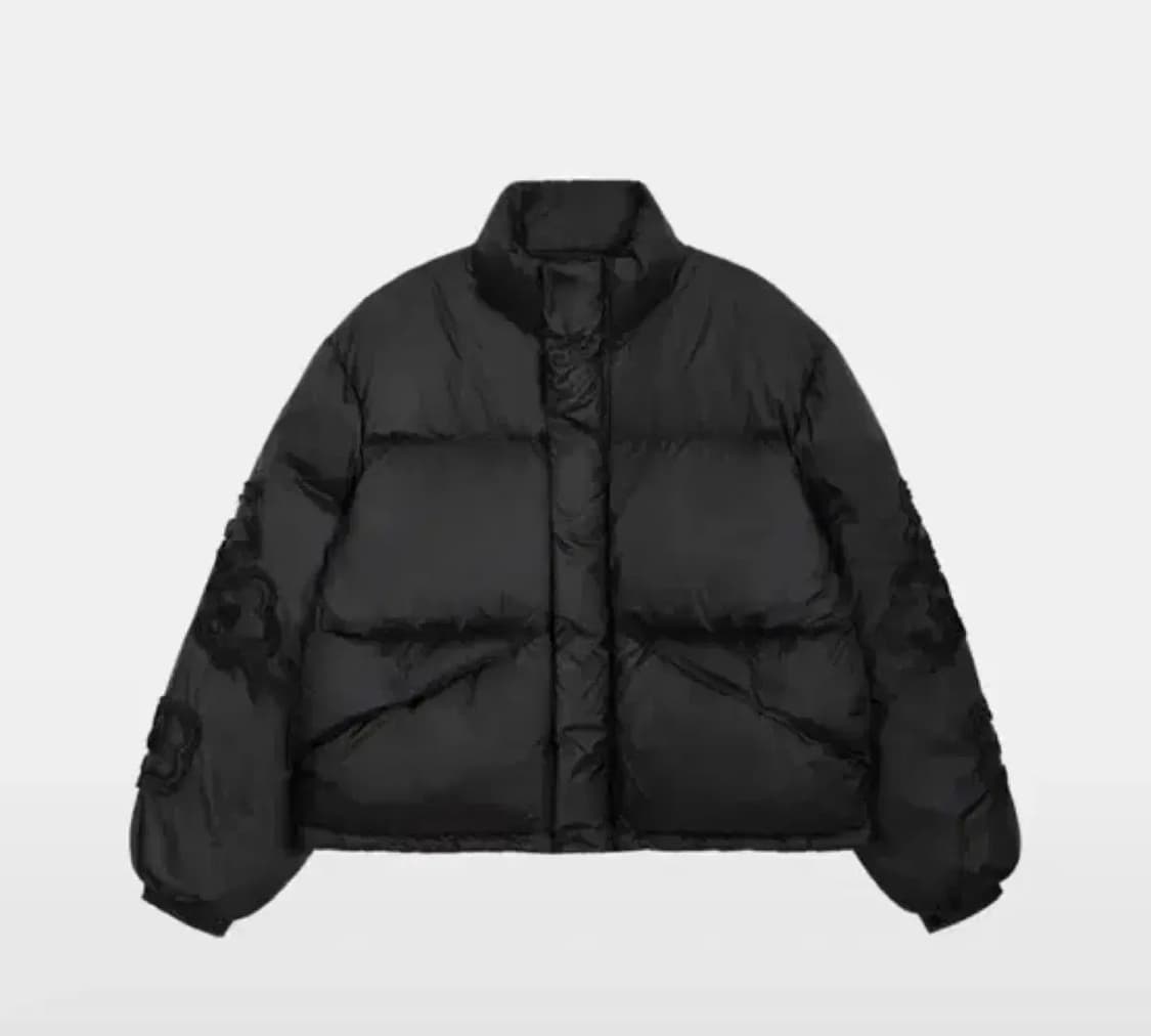 오헤시오 글로시 플라워 숏 구스다운 상품이미지1