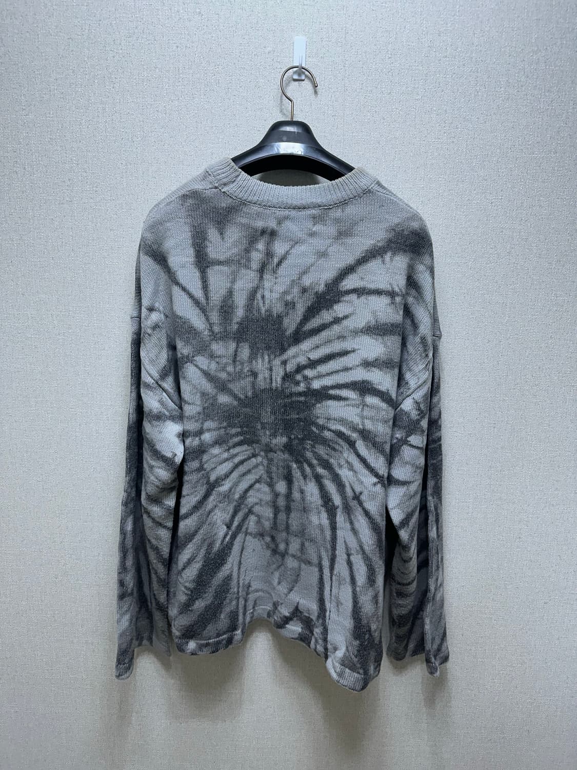 빈티지 그런지 타이다이 오버핏 니트 그레이 상품이미지2