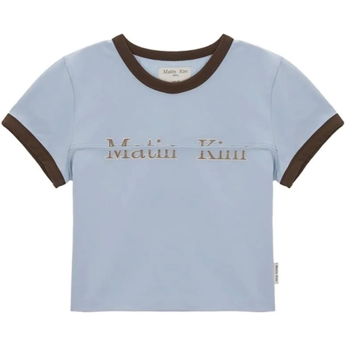 (택달린새상품)마뗑킴 로고 링거 크롭티 상품이미지1