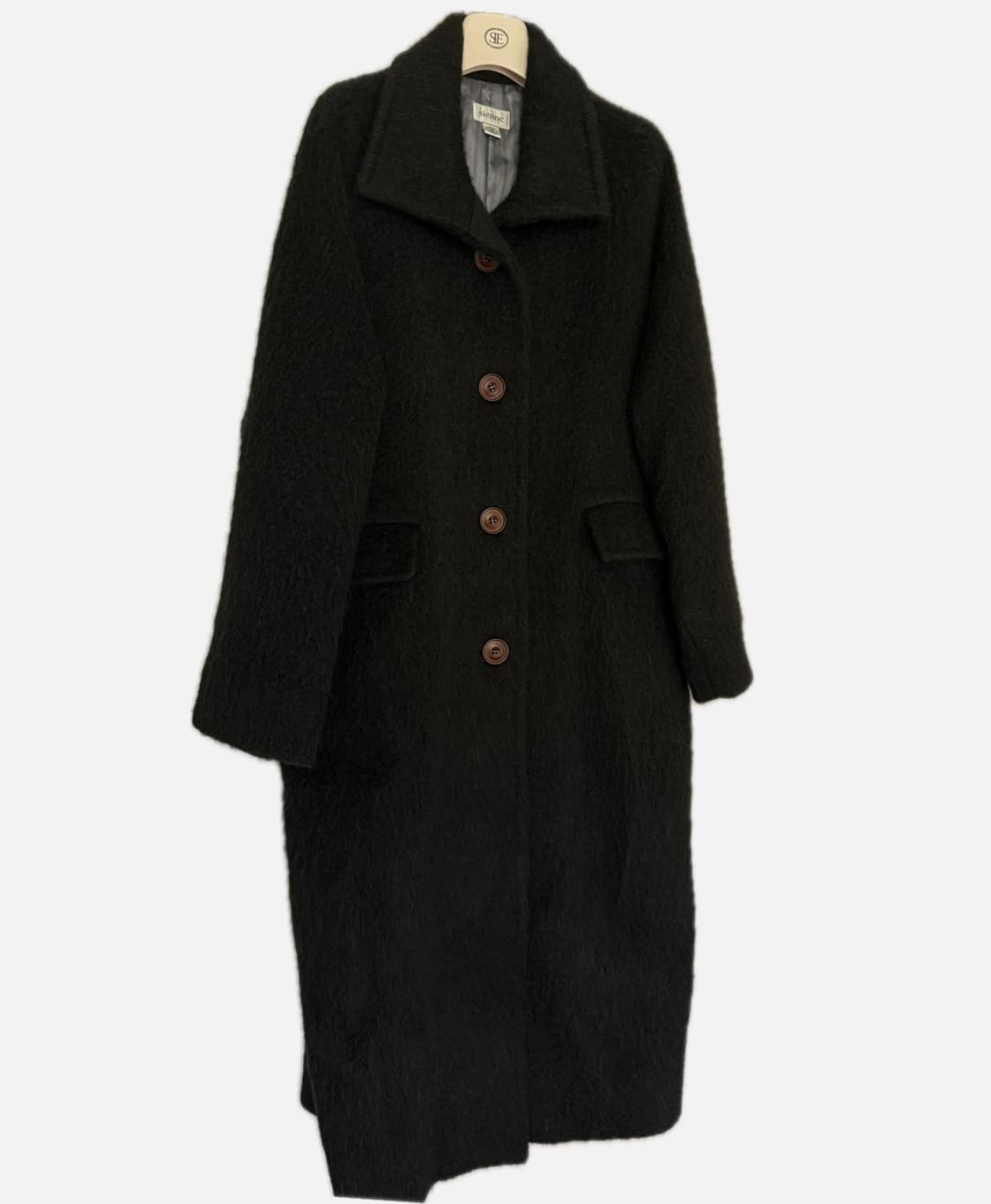 시엔느 알파카 스티치 코트 블랙 상품이미지1