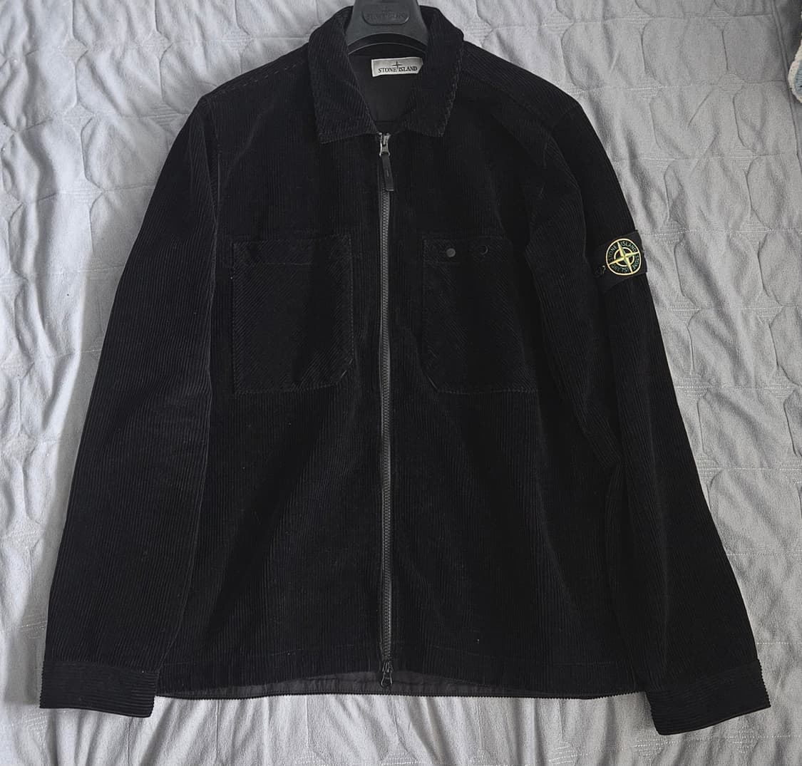 스톤아일랜드 24FW 코듀로이 오버셔츠 블랙 상품이미지1