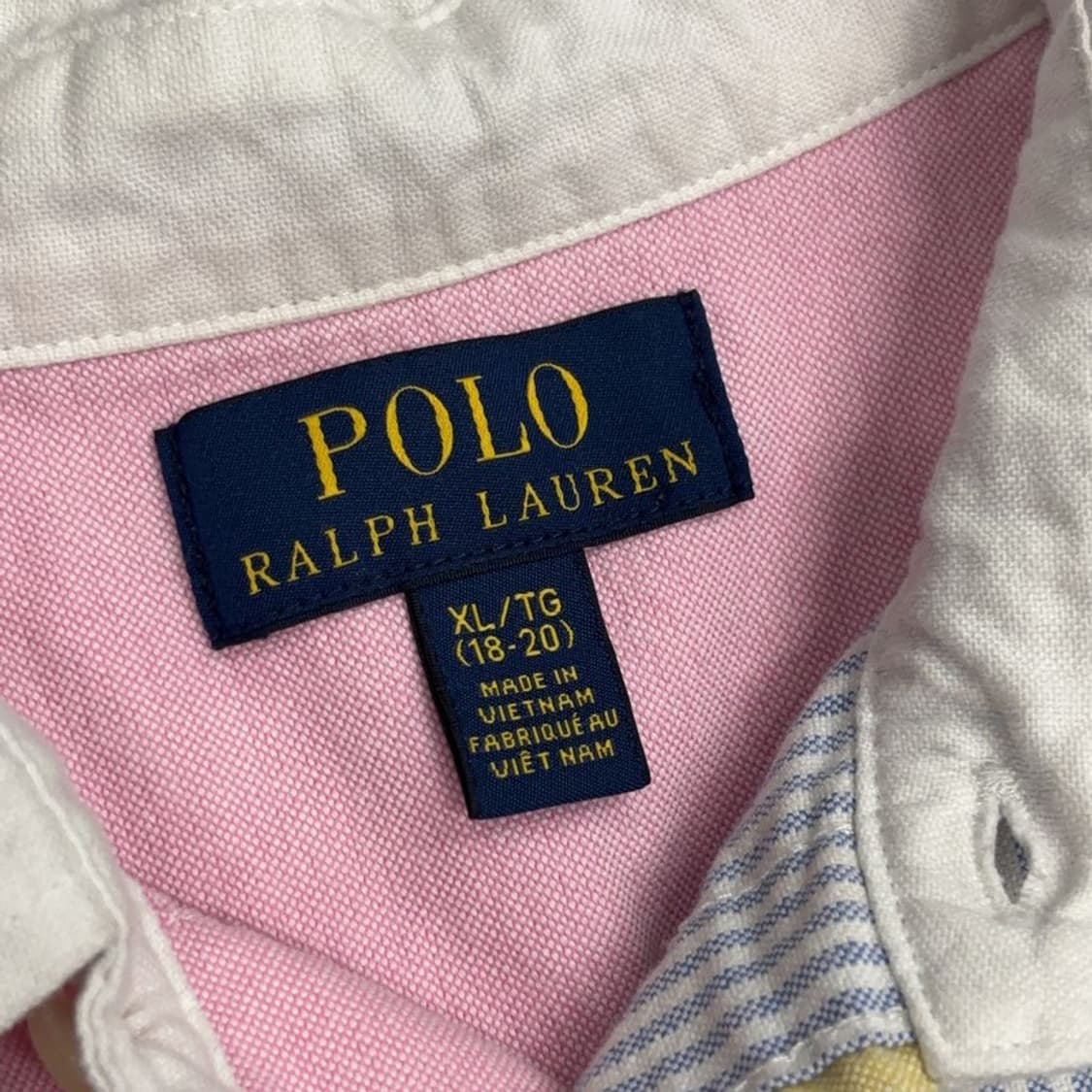 폴로 랄프로렌 멀티컬러 옥스포드 반팔 셔츠 XL P00076 상품이미지3