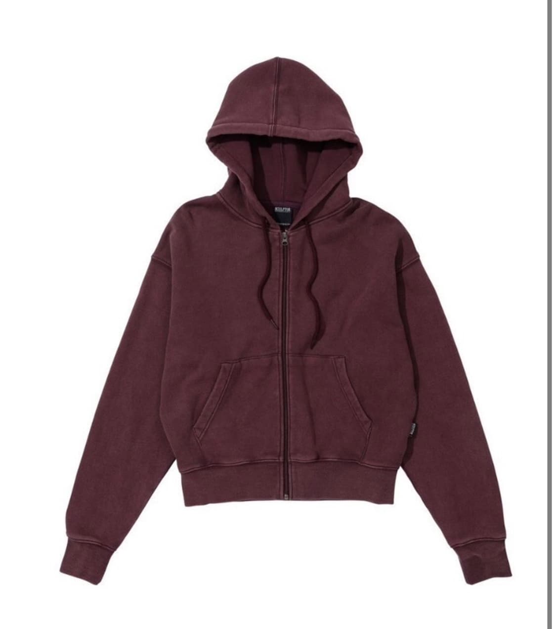 스컬프터 배드 시드 워시드 버건디 후드집업 상품이미지2