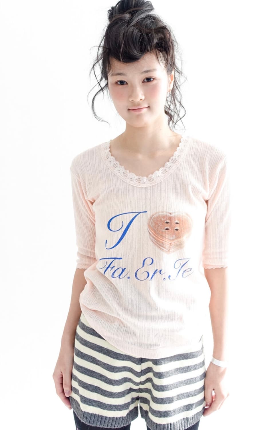 샵페어리 레이스 티 핑크 상품이미지1