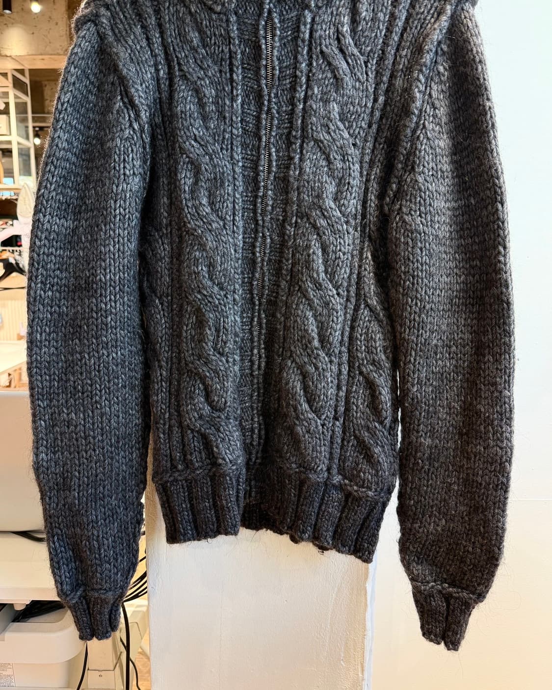 돌체앤가바나 차콜 알파카울 집업 니트  상품이미지6