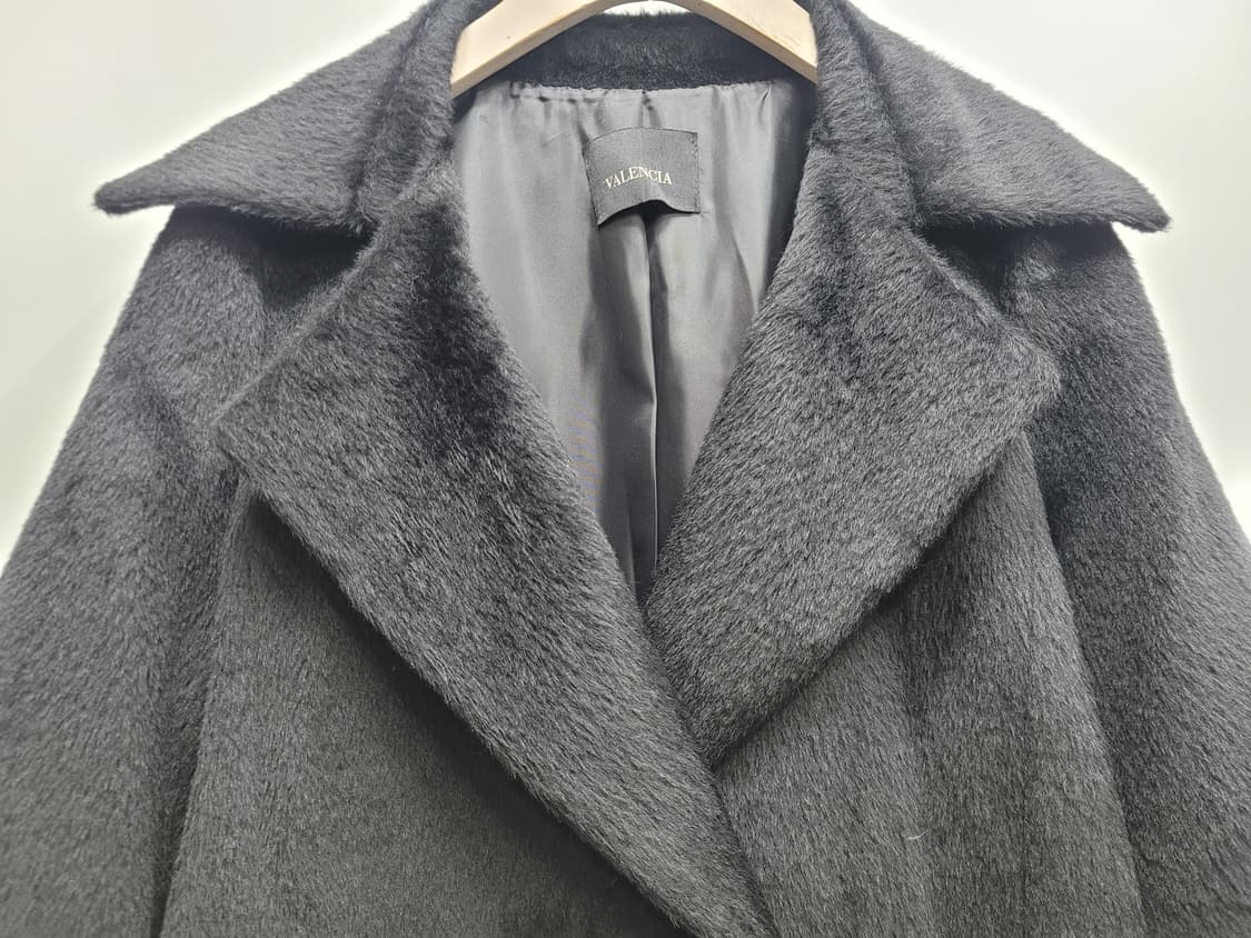 발렌시아 칠부소매 수리 알파카 코트 / 여 55 블랙
 상품이미지3