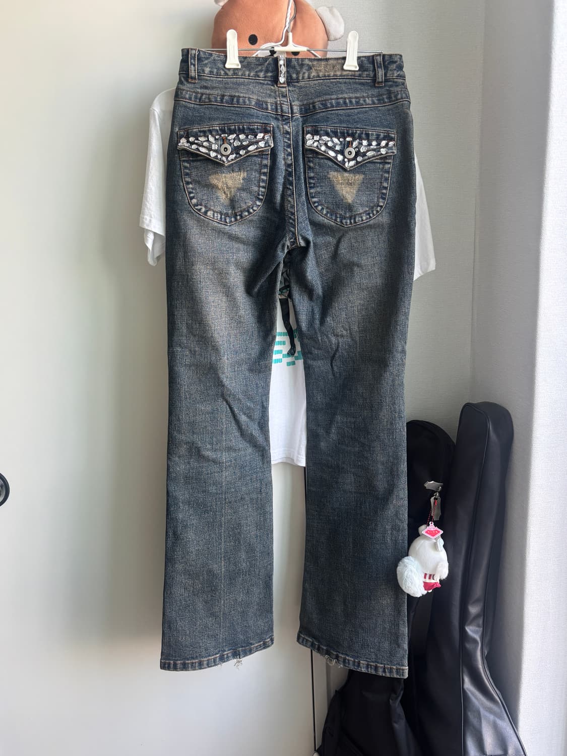 Max Blue 워싱 세미부츠컷 데님 상품이미지4