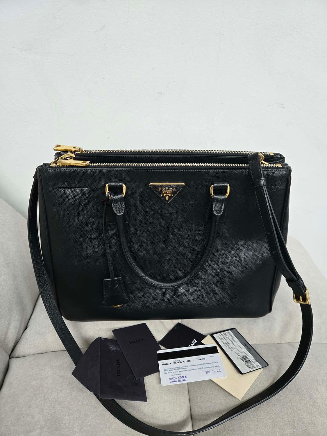 [보증서 정품] 프라다 사피아노 토트 숄더백 상품이미지3