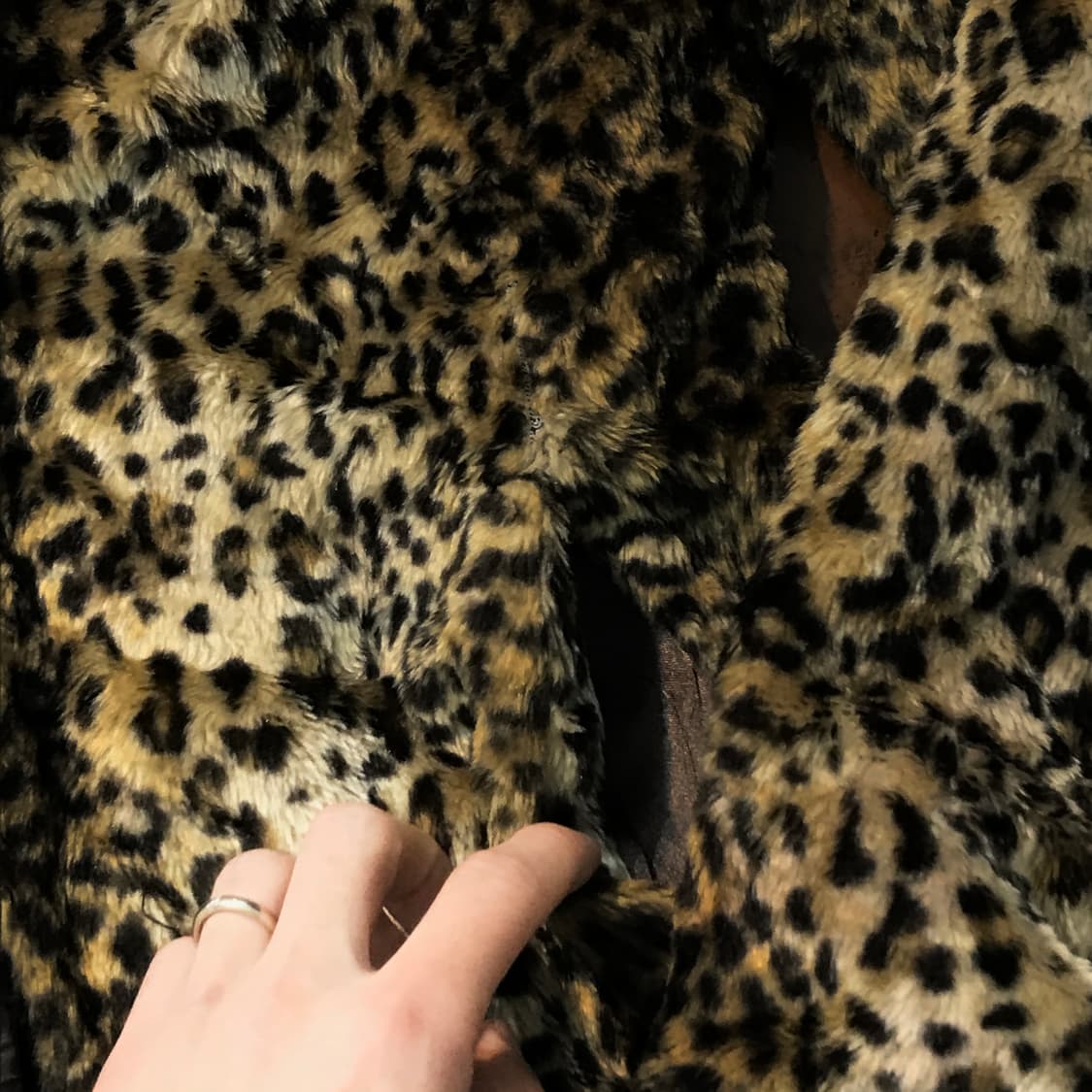 VTG 빈티지 레오파드 패턴 하프 코트 자켓 여성 프리사이즈  상품이미지7