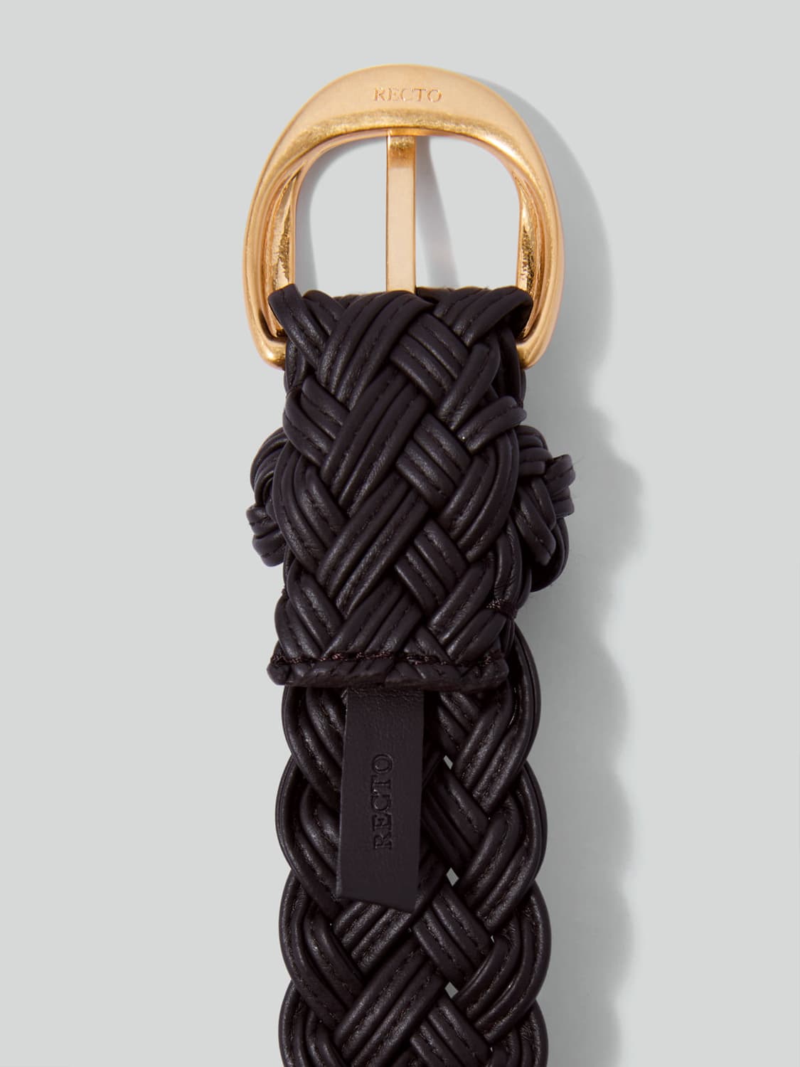 렉토 시그니쳐 위빙 벨트 다크 초콜렛 상품이미지2