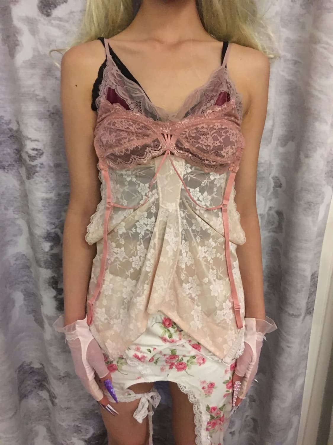 Pink velvet top 상품이미지1