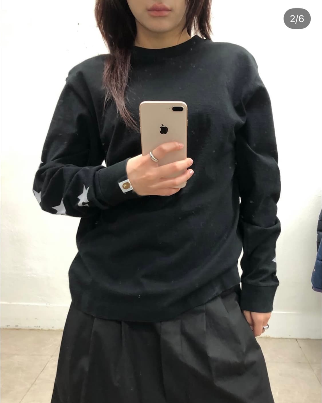 베이프 에이프 스타 롱슬리브 티셔츠 상품이미지2