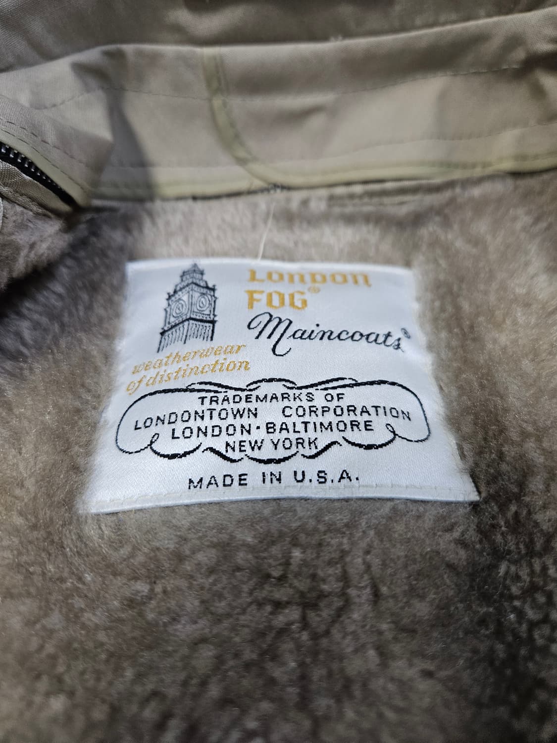 런던포그 퍼 트렌치코트 맥코트 빈티지 M 상품이미지5