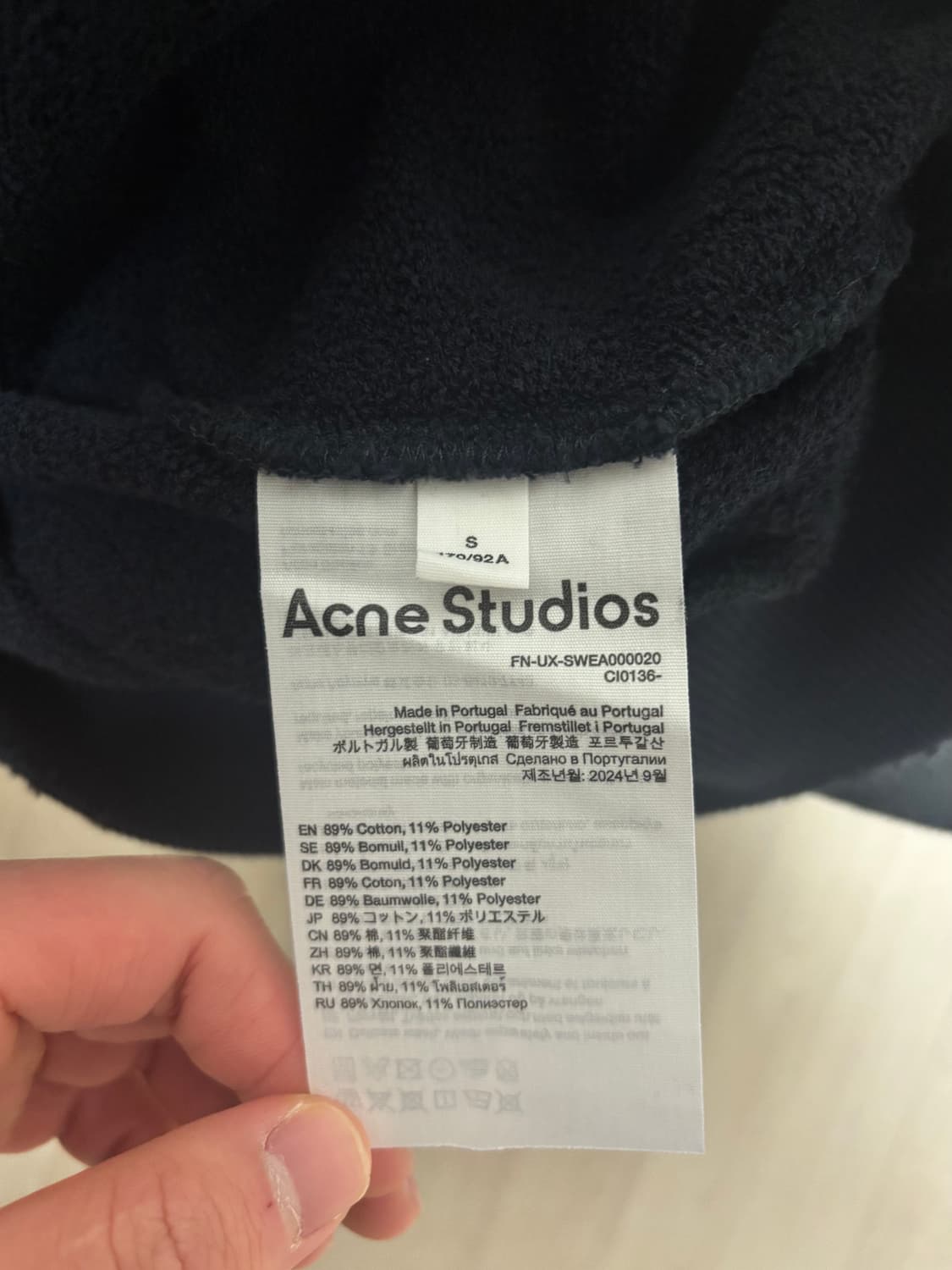 아크네 스튜디오 스톡홀름 후드티 S 상품이미지5