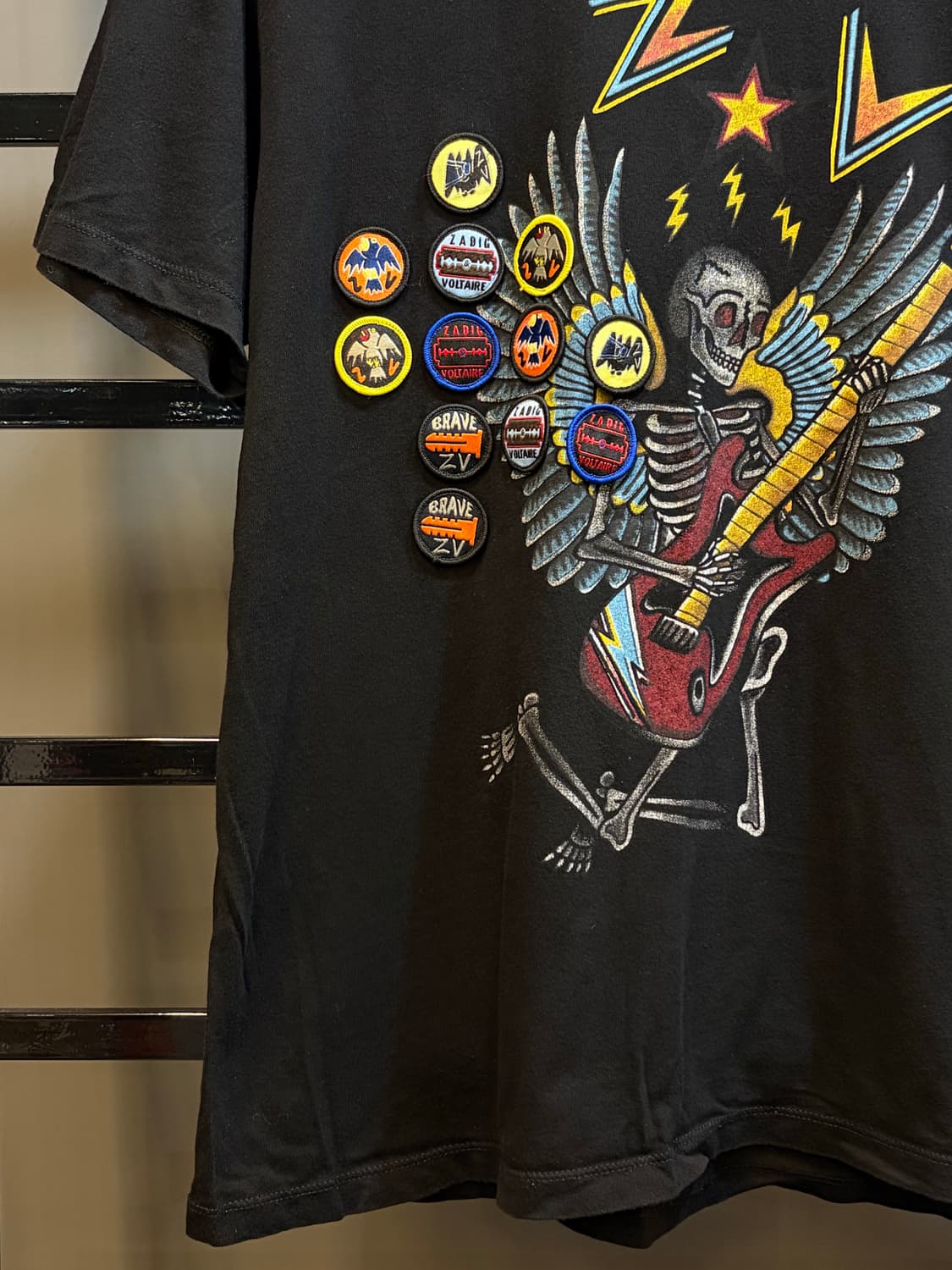 [L] 자딕앤볼테르 WALKY BIS BADGE 스켈레톤 티셔츠 4.9 상품이미지4