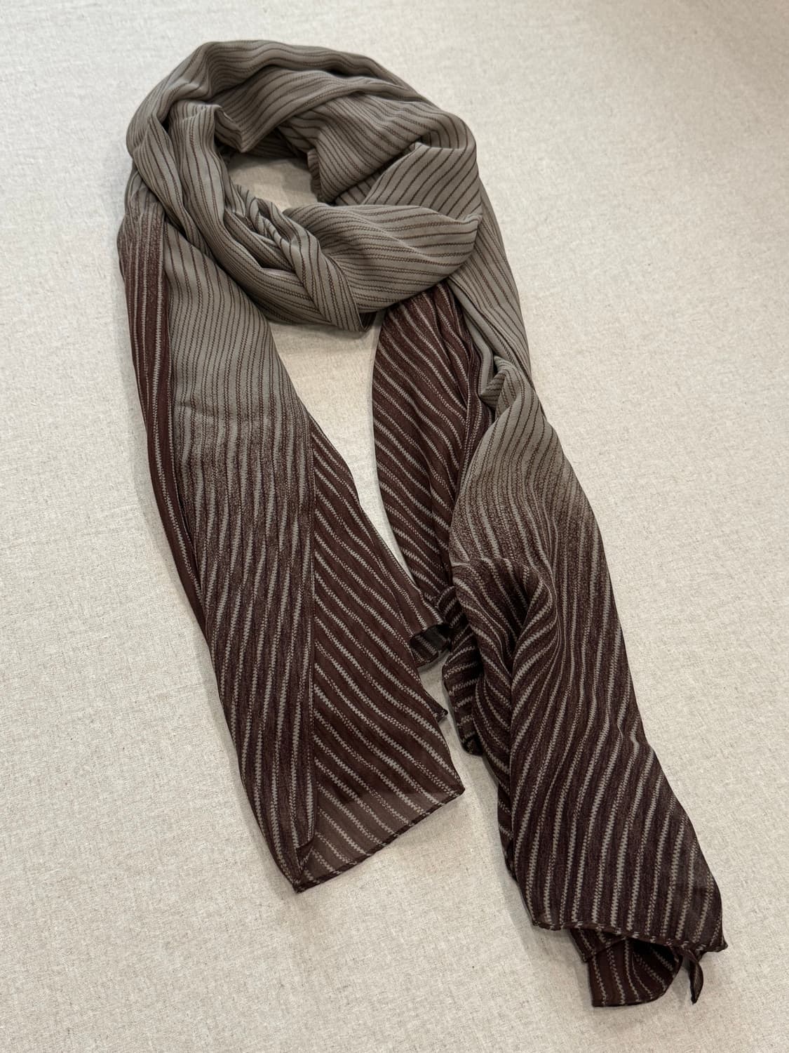 Jurgen Lehl 실크 스트라이프 머플러 상품이미지2