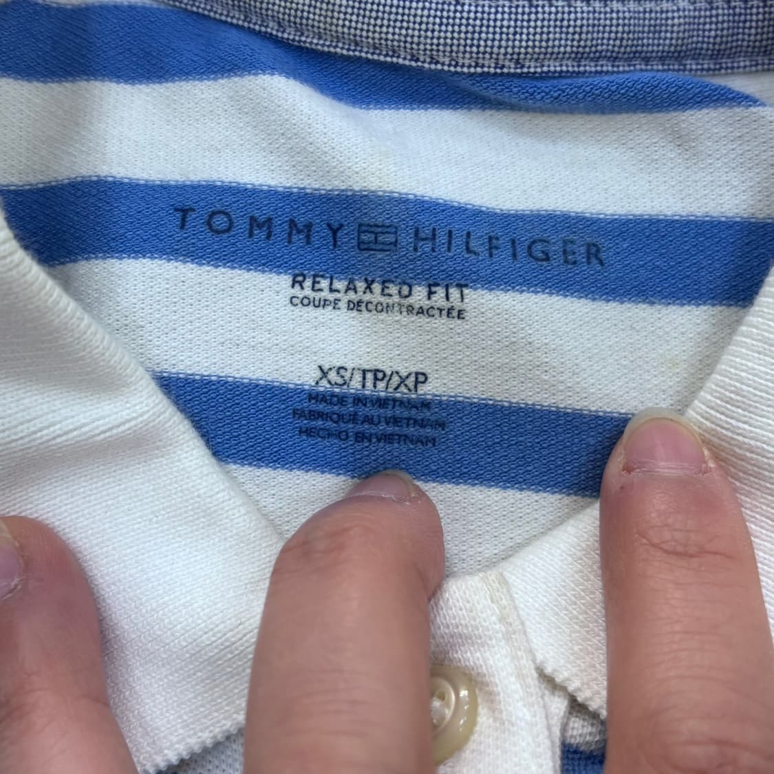 XS 타미힐피거 반팔 카라 티셔츠 0323E 상품이미지3
