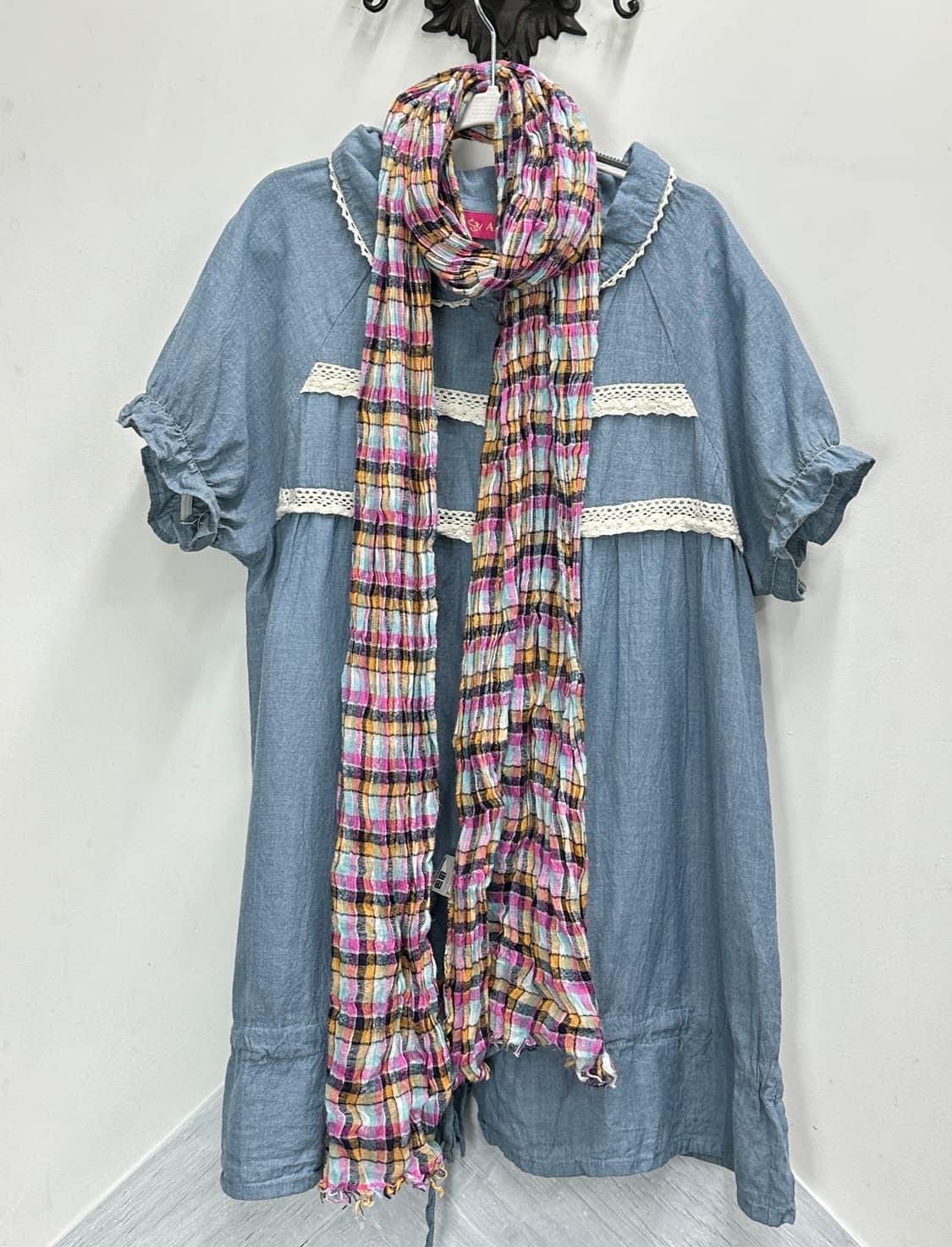 🩵하구미의 모리걸 코디세트🩵러블리 머플러 원피스 셔츠 그런지 히피 상품이미지3