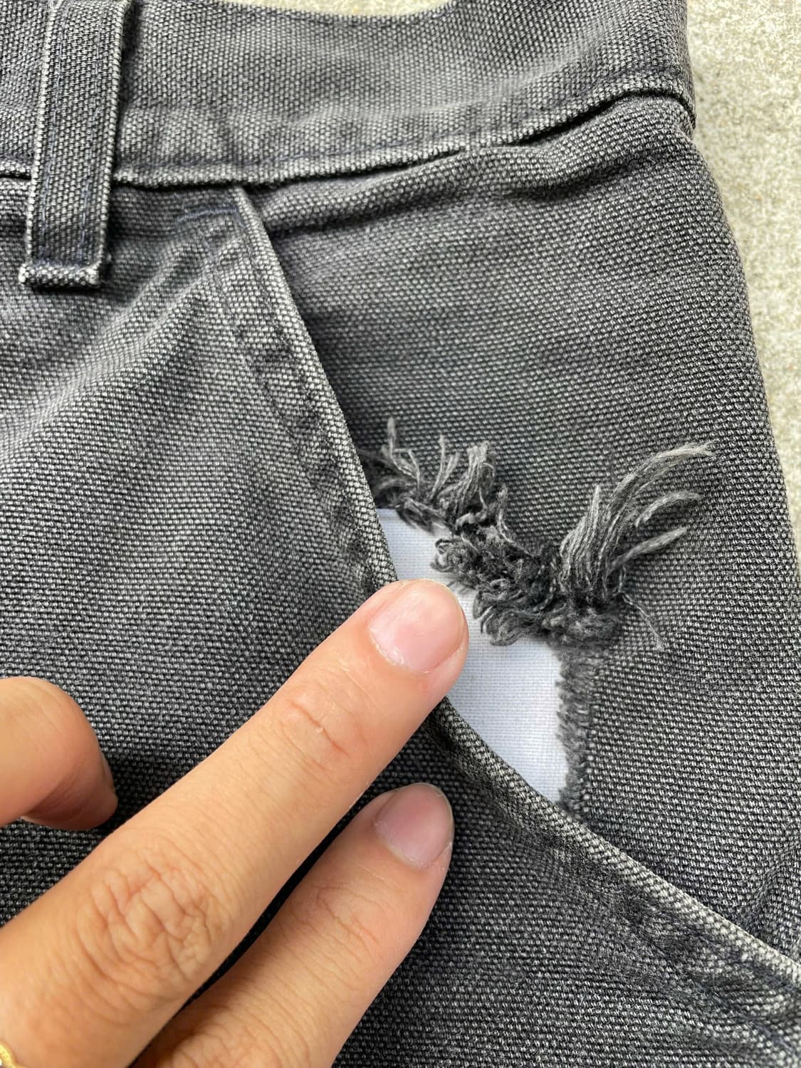 칼하트 블랙 데님 반바지 상품이미지5