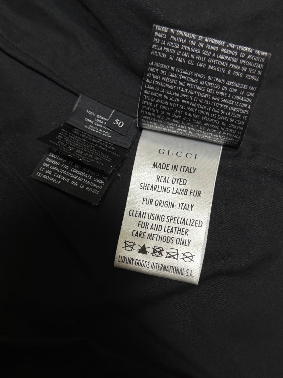 구찌 by 톰포드 블랙 램스킨 레더 자켓 50 상품이미지9