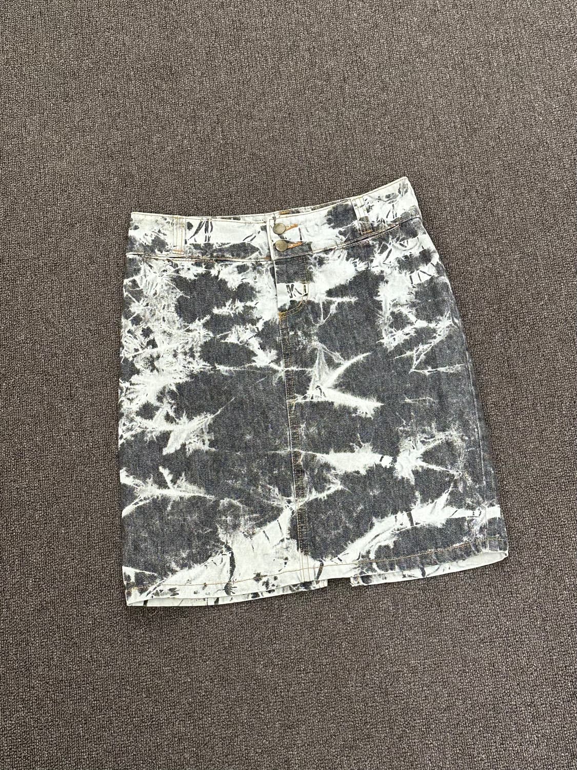 M)Japanese vintage 타이다이 워싱 데님 미디 스커트 상품이미지1