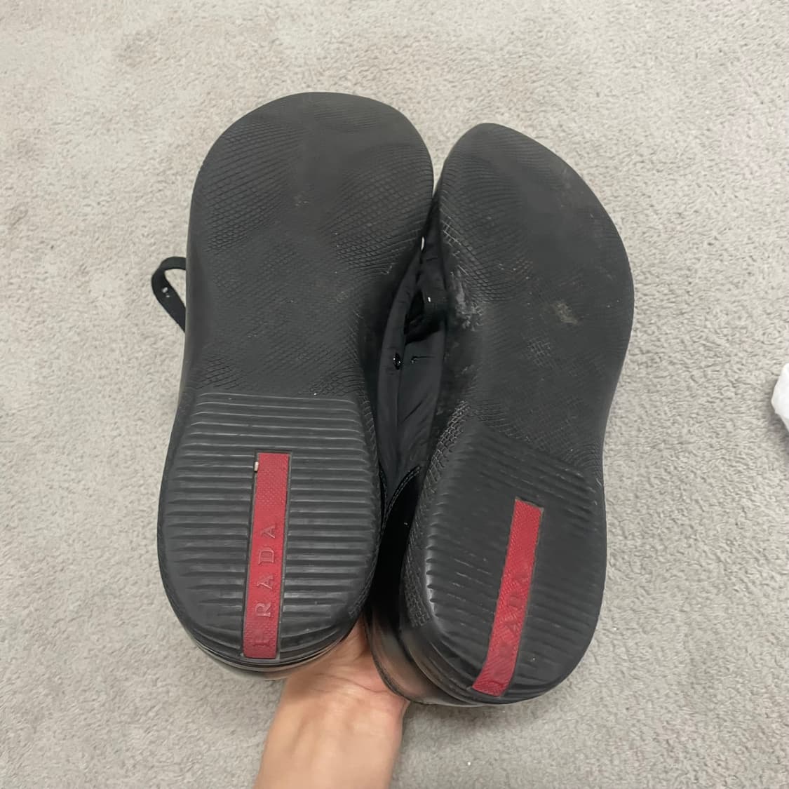 285) 프라다 스포츠 레더 나일론 트레이너 스니커즈 신발 상품이미지5