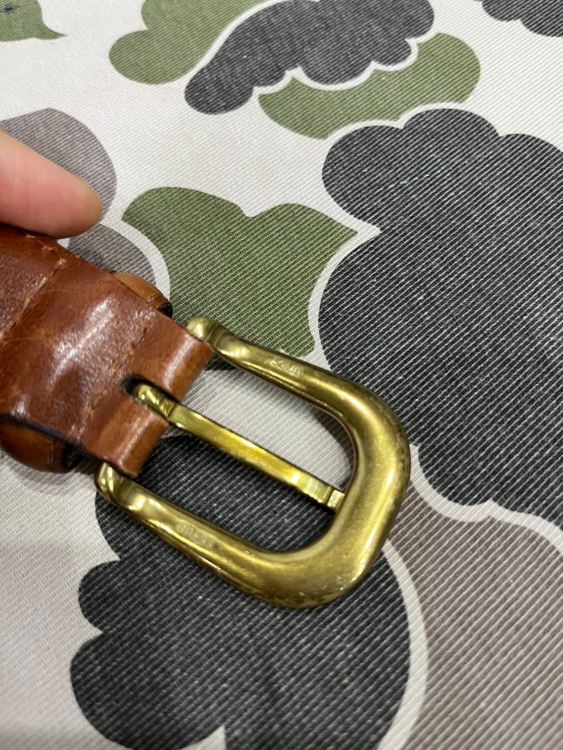 LOEWE 로에베 솔리드브라스 벨트 Made in ITALY 상품이미지5