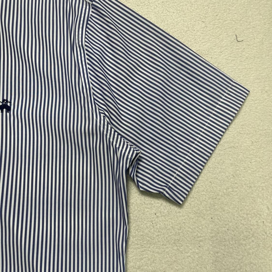 BROOKS BROTHERS 스트라이프 셔츠 블루 M 상품이미지3
