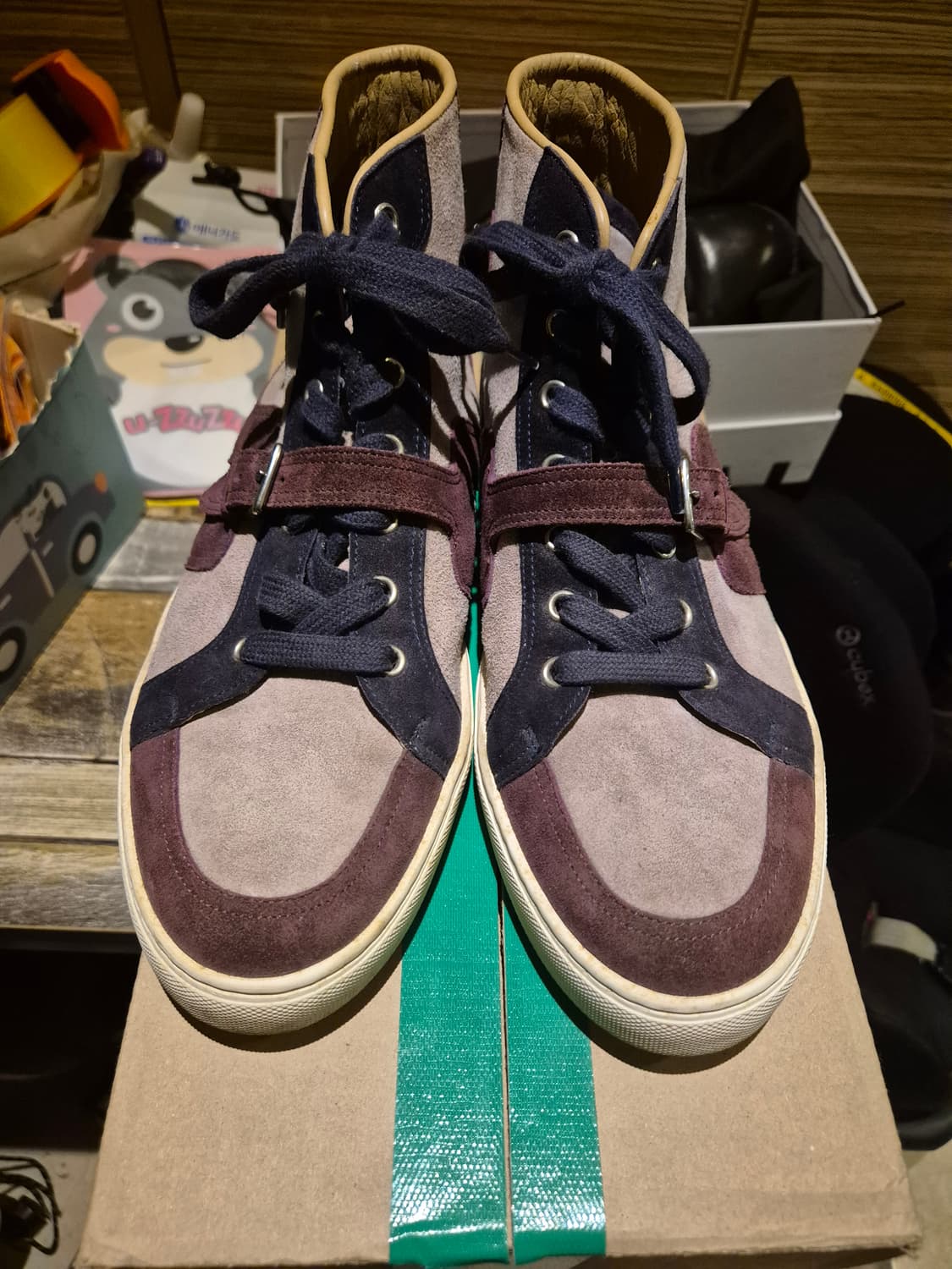 정품 에르메스 스웨이드 하이탑 스니커즈 42(270) 상품이미지1