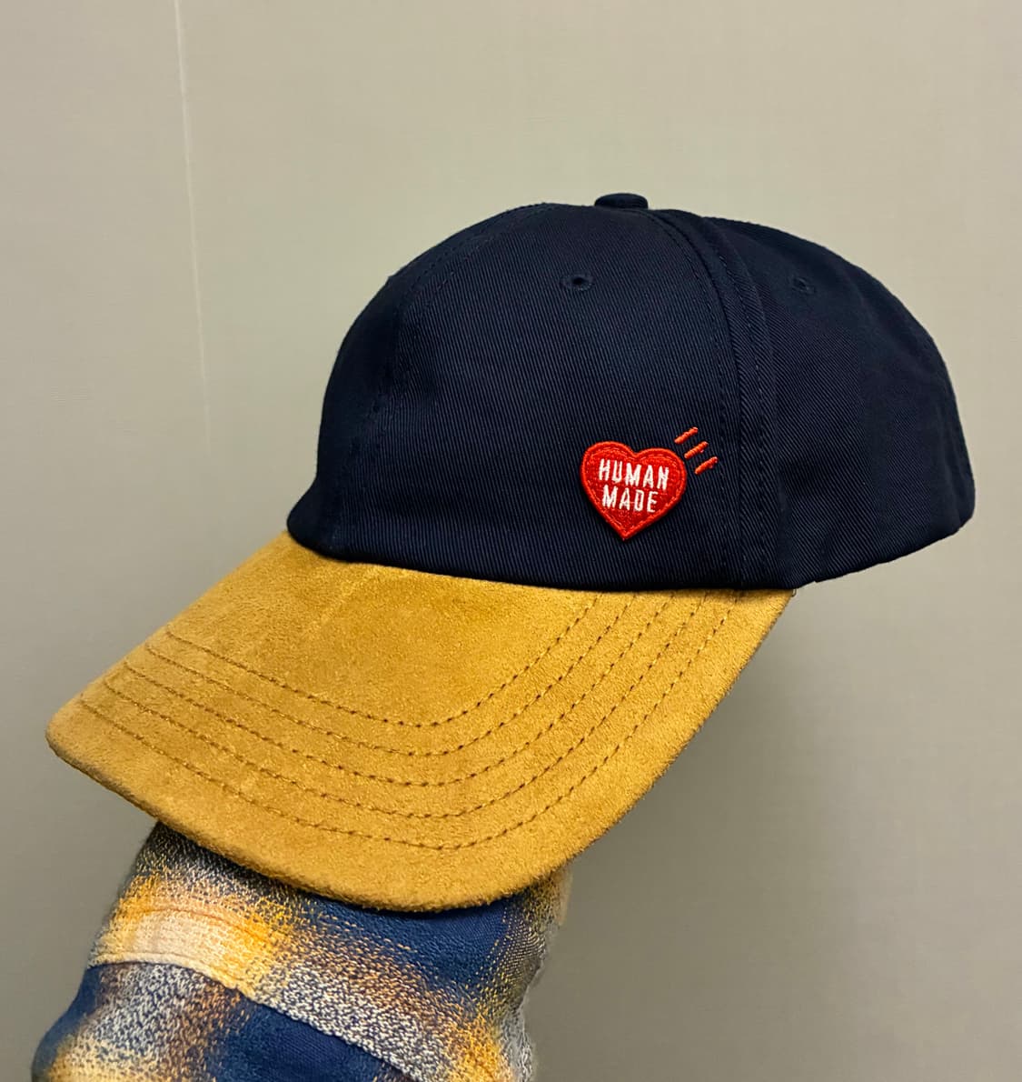 (F)휴먼메이드 투톤 6패널 트윌 볼캡 모자 네이비 브라운 상품이미지1